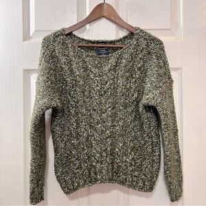 Abercrombie & Fitch Sweater Oversized Women's Green & Blue Marbled Size Medium